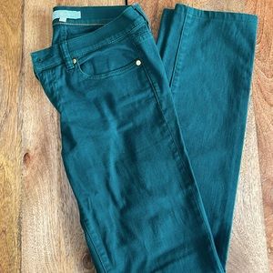 Tory Burch Deep Green Denim Jeans